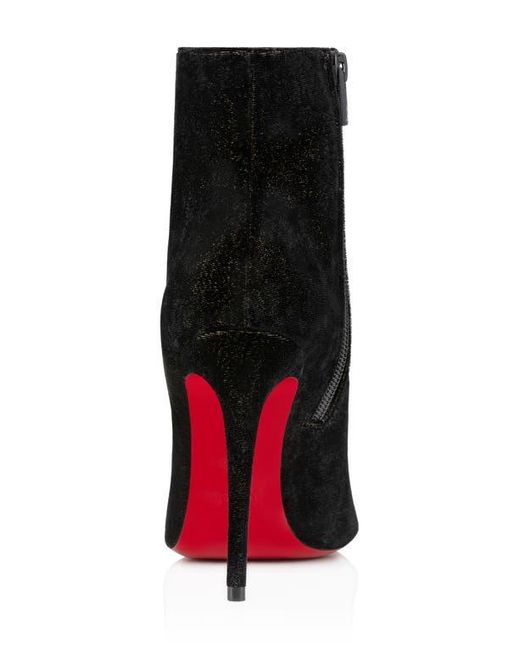 Christian Louboutin Kate Velvet Bootie in Black Lyst