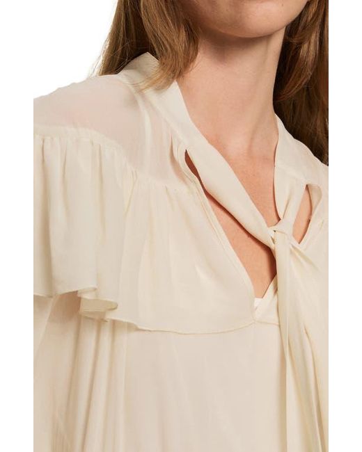 Sanctuary Natural Fade Into You Ruffle Georgette Top