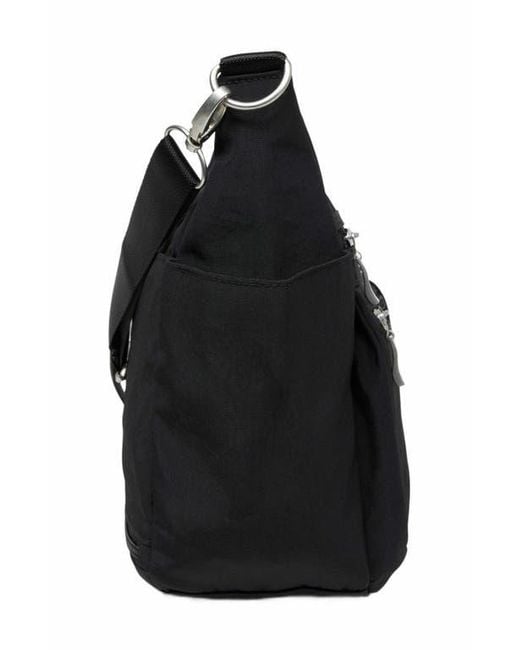 Baggallini Black Modern Everywhere Hobo Crossbody Bag With Wristlet