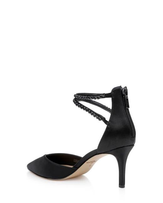 Badgley Mischka Black Emmi Ankle Strap Pointed Toe Pump