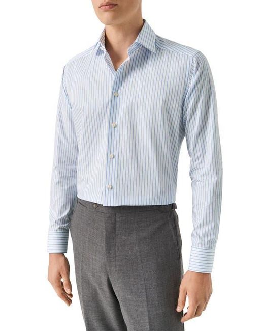 Eton Slim Fit Stripe Dress Shirt in Blue for Men | Lyst Eton Slim Fit Stripe Dress Shirt in Blue for Men | Lyst