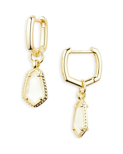 Kendra Scott Metallic Alexandria Geometric Drop Huggie Hoop Earrings