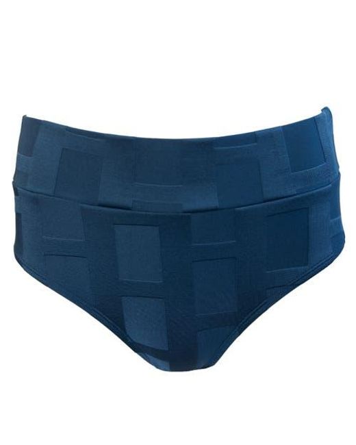 Nanis Blue Squared Mid Rise Bottom