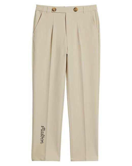 Malbon Golf Natural Oliver Pleated Straight Leg Pants for men