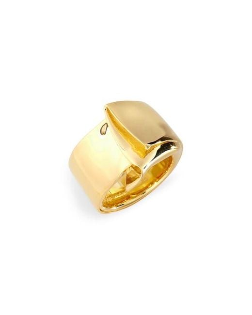 Completedworks Metallic Draped Fold Ring