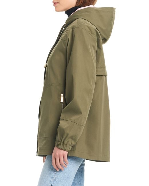 Kate Spade Green Water Resistant Hooded Raincoat
