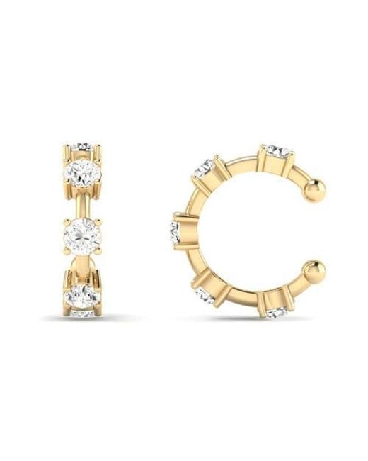 Everlee Metallic Orbit Lab Diamond Ear Cuff
