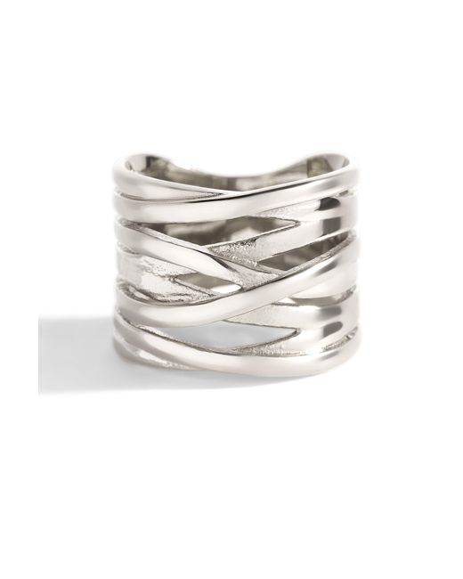 Mint & Lily White Wire Wrap Statement Ring
