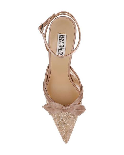 Badgley Mischka White Josie Ankle Strap Pointed Toe Pump