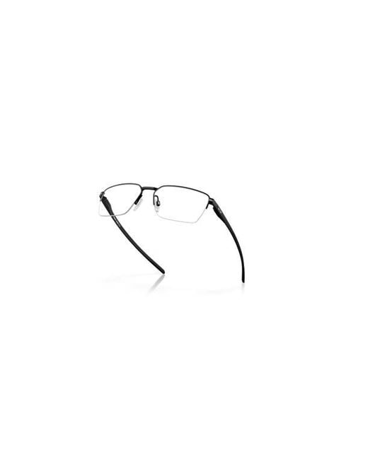 Oakley Black 56Mm Rectangle Optical Glasses for men