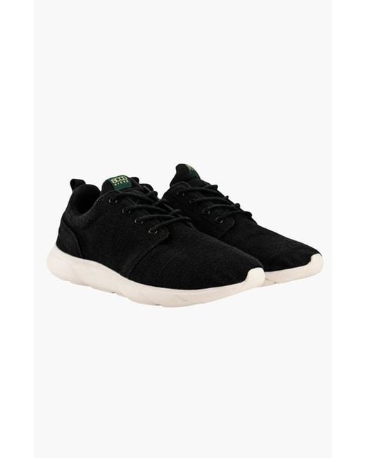 8000Kicks Black Explorer V2 Waterproof Hemp Sneakers