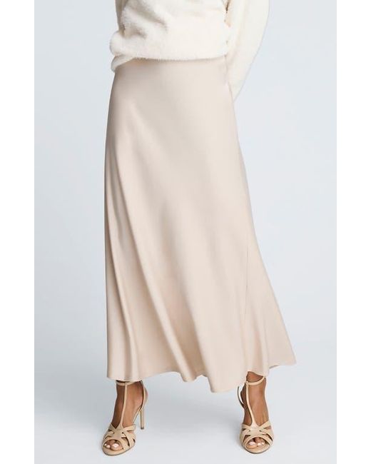 Kenneth Cole Natural Flare Satin Maxi Skirt