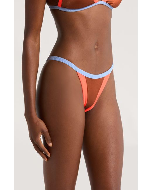 Maaji Orange Amber Nusa Reversible Bikini Bottoms At Nordstrom