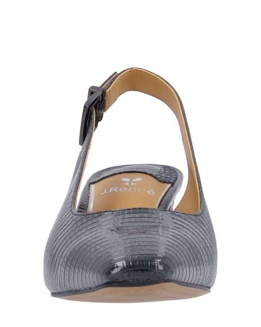 J. Reneé Blue Hadyn Lizard Embossed Slingback Pump