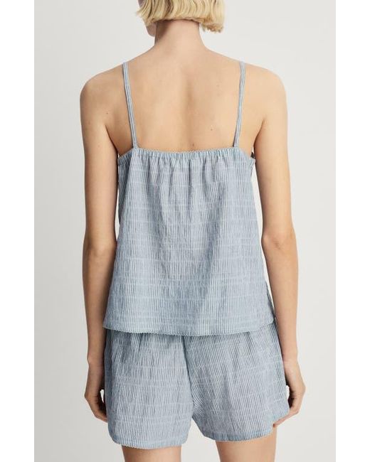 Mango Blue Stripe Seersucker Short Pajamas