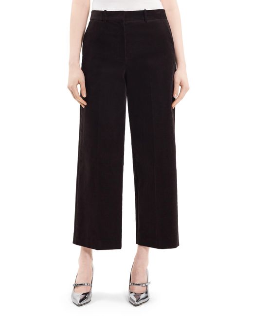 Theory Relaxed Fit Wide Leg Corduroy Pants in Black | Lyst
