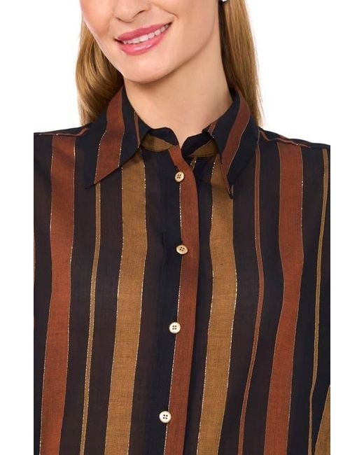 Ted Baker Blue Stripe Oversize Button-Up Shirt