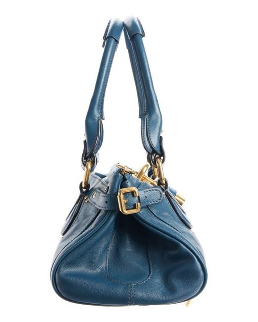 Chloé Blue Paddington Leather Satchel