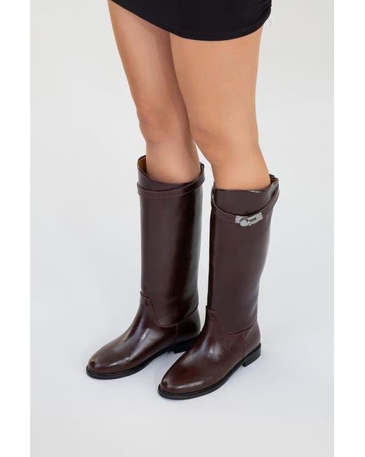 Prologue Shoes Brown Yoko Knee High Boot