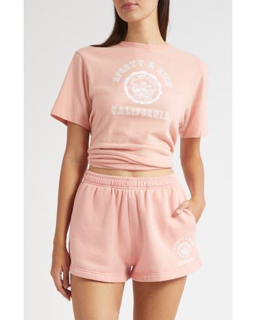 Sporty & Rich Pink California Emblem Graphic T-Shirt