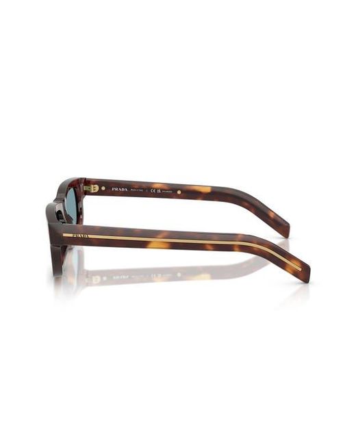 Prada Blue 57Mm Polarized Rectangular Sunglasses for men