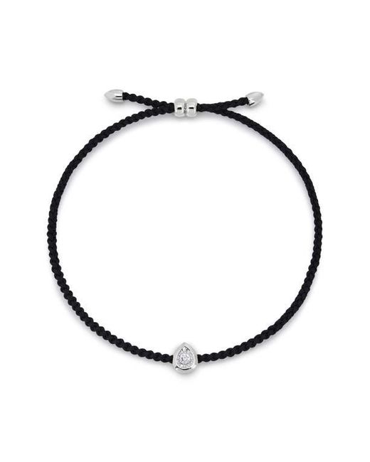 Monica Vinader White Pear Set Lab Grown Diamond Cord Bracelet