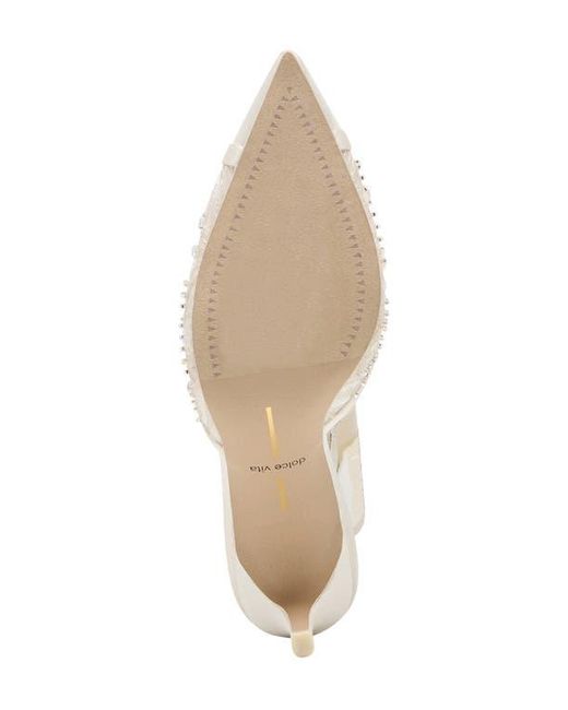 Dolce Vita White Emit Pointed Toe Pump