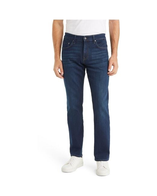 Mavi Men's Blue Matt Relaxed Straight Fit Jeans