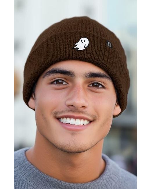 Alix Brown Ghost Beanie for men