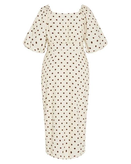 City Chic White Claudine Faux Wrap Chiffon Midi Dress