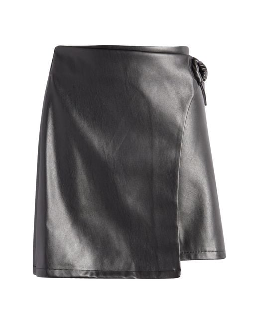 Vero Moda Black High Waist Faux Leather Miniskirt