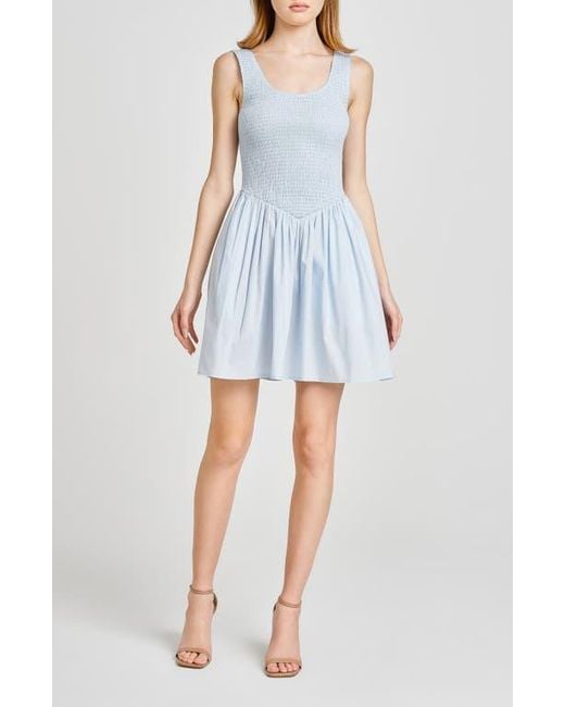 wayf dana smocked midi dress WAYF Dana Smocked Midi Dress