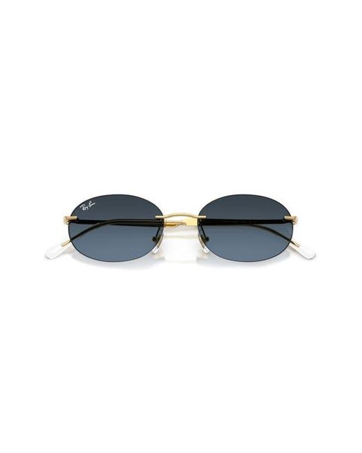 Ray-Ban 54Mm Gradient Rimless Oval Sunglasses in Blue | Lyst display picture 3