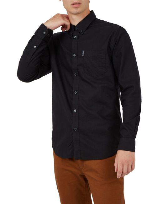 Ben Sherman Black Signature Organic Cotton Oxford Button-down Shirt for men