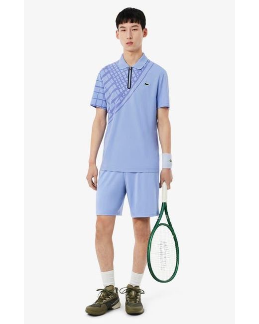 Lacoste Blue Half Zip Polo for men