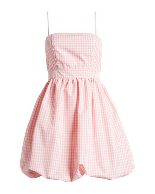 1.STATE Pink Gingham Bubble Hem Dress