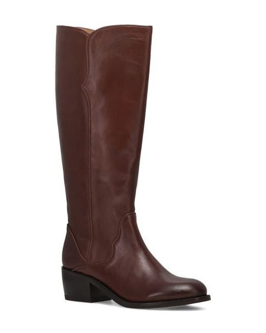 Frye Brown Carson 2 Piping Knee High Boot