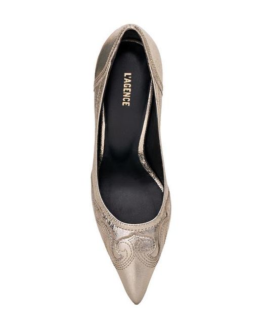 L'Agence White Amandine Pointed Toe Pump