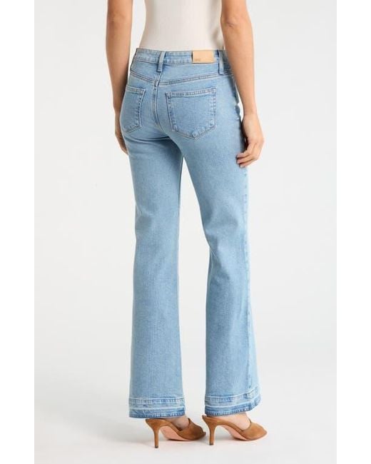 PAIGE Blue Sofia Release Hem Flare Jeans