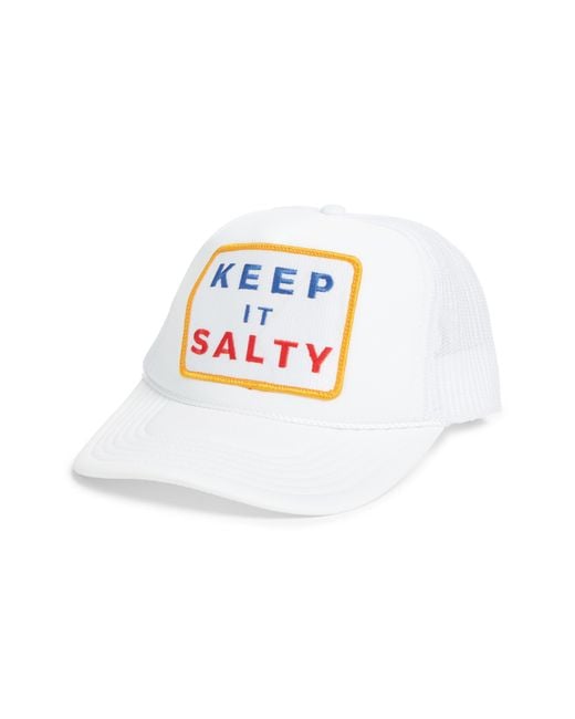 Friday Feelin White Keep It Salty Patch Trucker Hat