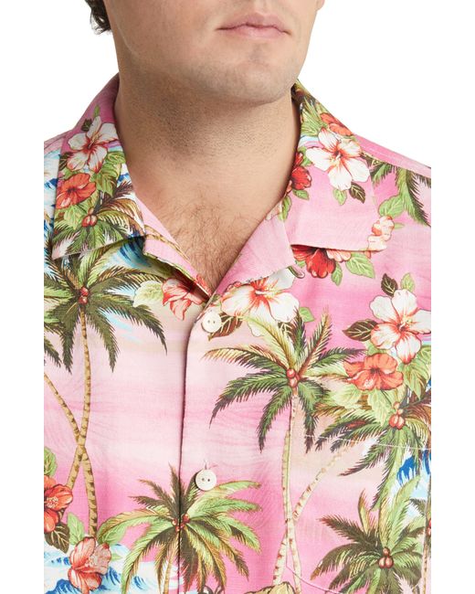 Tommy Bahama Isla Palmetta Floral Silk Blend Camp Shirt for Men Lyst