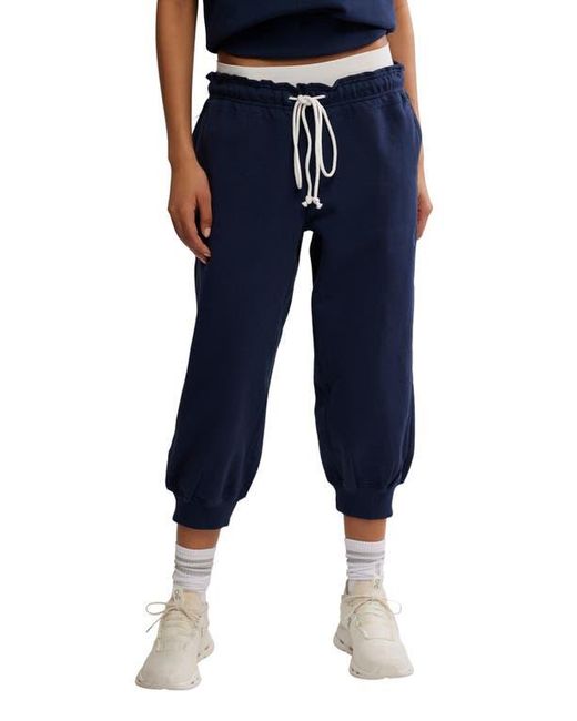 Free People Blue Fp Movement Flutter Crop Joggers