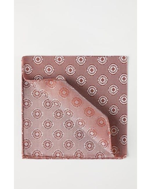 Brunello Cucinelli Pink Pocket Square With Pattern for men
