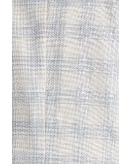 Jack Victor Blue Hampton Plaid Wool & Linen Blend Sport Coat for men