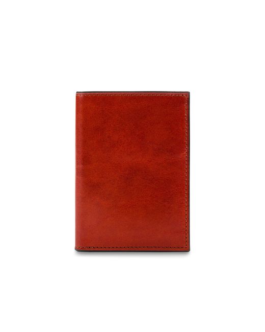 Bosca Red Old Leather Passport Case for men