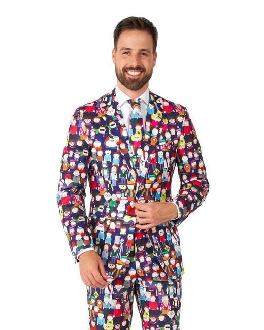 Opposuits Red X Slim Fit Two-Piece Suit & Tie Set for men