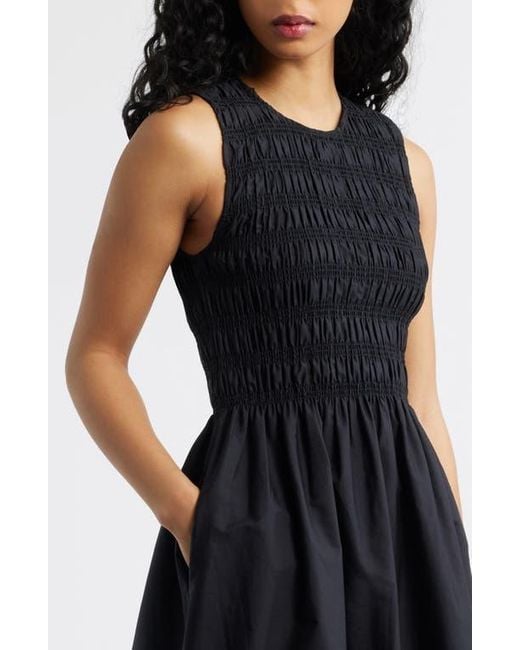 madewell black embroidered dress Madewell Embroidered Deep V Neck Midi Dress