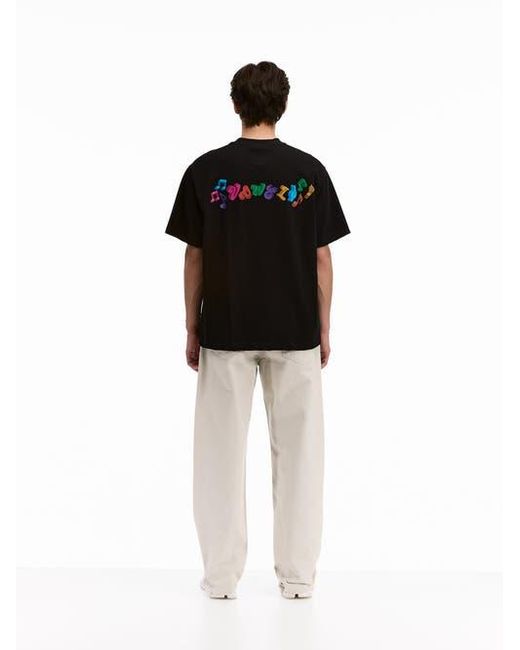 vowels Black 3D Tee for men