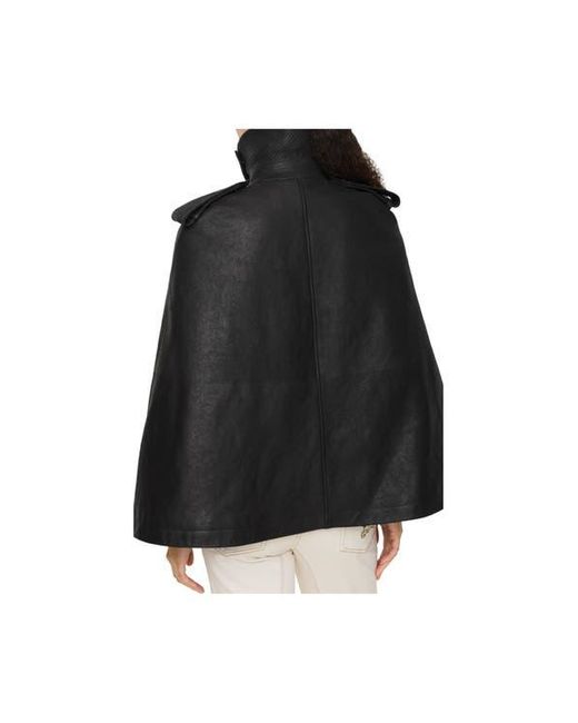 Burberry Black Leather Cape