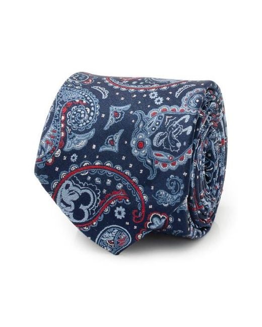 Cufflinks Inc. Blue X Disney Mickey & Friends Paisley Silk Tie for men